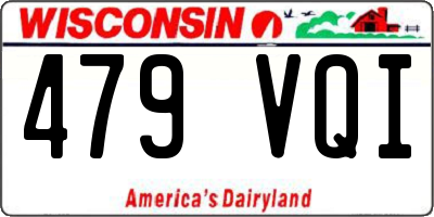WI license plate 479VQI