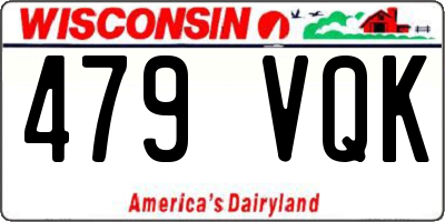 WI license plate 479VQK