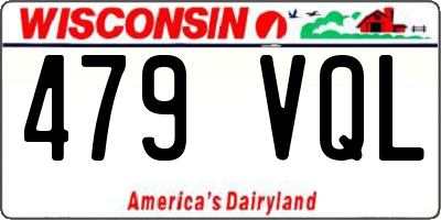 WI license plate 479VQL
