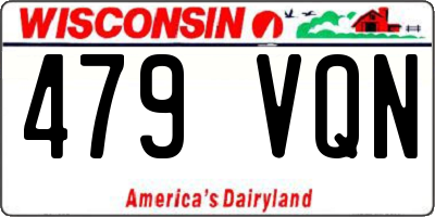 WI license plate 479VQN