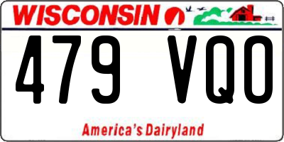 WI license plate 479VQO