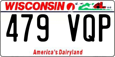 WI license plate 479VQP