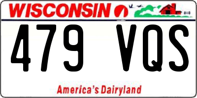 WI license plate 479VQS