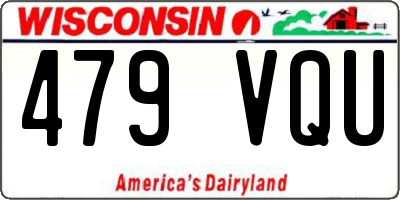 WI license plate 479VQU
