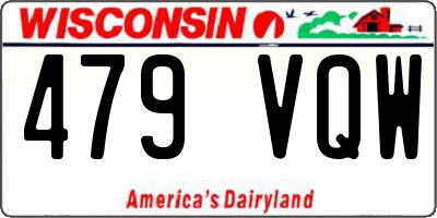 WI license plate 479VQW