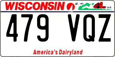 WI license plate 479VQZ