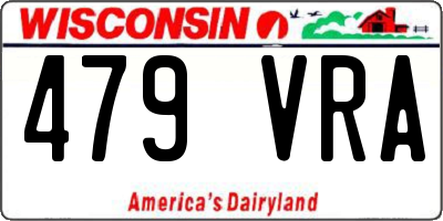 WI license plate 479VRA