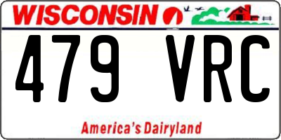 WI license plate 479VRC