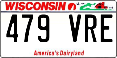 WI license plate 479VRE