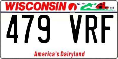 WI license plate 479VRF