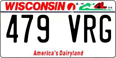 WI license plate 479VRG