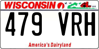 WI license plate 479VRH