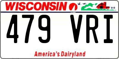 WI license plate 479VRI