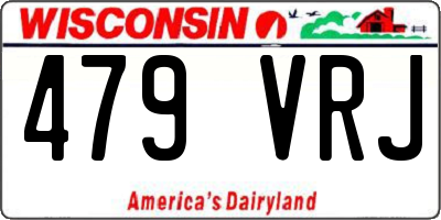 WI license plate 479VRJ