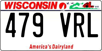 WI license plate 479VRL