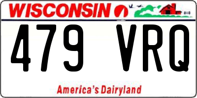WI license plate 479VRQ