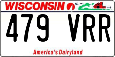 WI license plate 479VRR