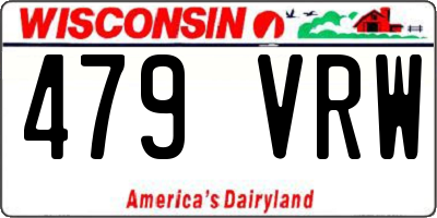 WI license plate 479VRW