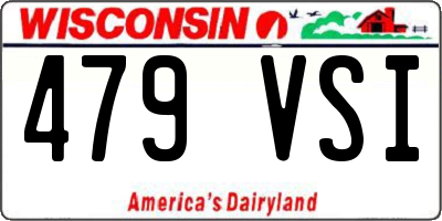 WI license plate 479VSI