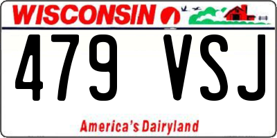 WI license plate 479VSJ