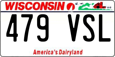 WI license plate 479VSL
