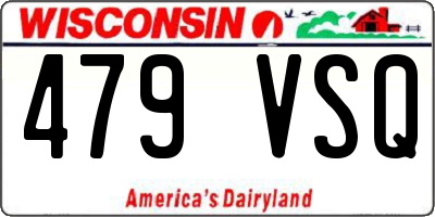 WI license plate 479VSQ