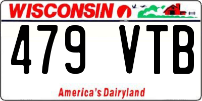 WI license plate 479VTB