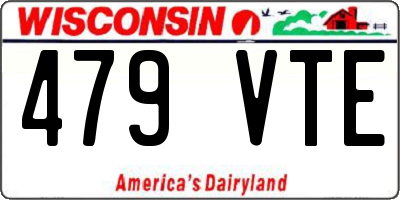 WI license plate 479VTE