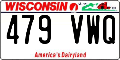 WI license plate 479VWQ