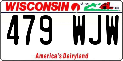 WI license plate 479WJW