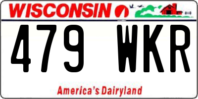 WI license plate 479WKR