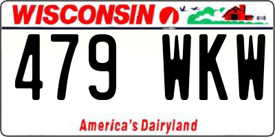 WI license plate 479WKW