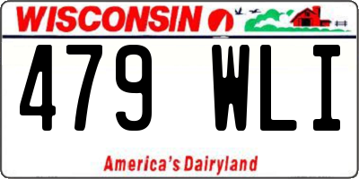 WI license plate 479WLI