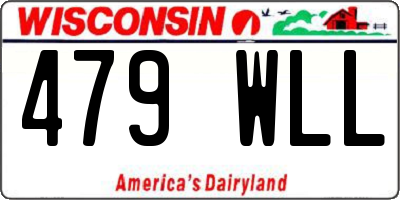WI license plate 479WLL