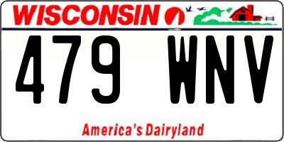 WI license plate 479WNV