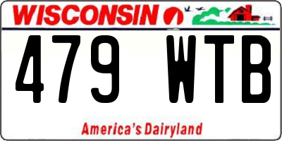 WI license plate 479WTB