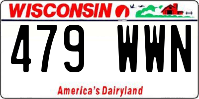 WI license plate 479WWN