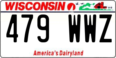 WI license plate 479WWZ