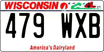 WI license plate 479WXB