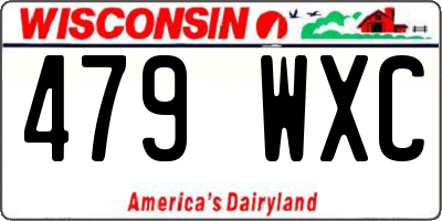 WI license plate 479WXC