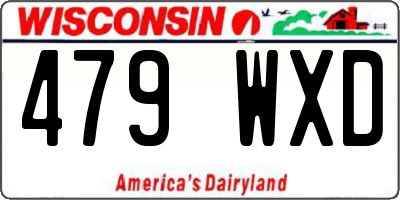 WI license plate 479WXD