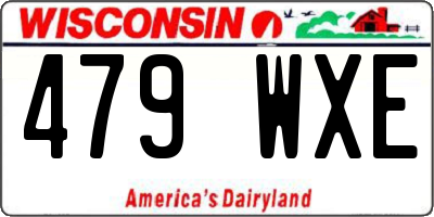 WI license plate 479WXE
