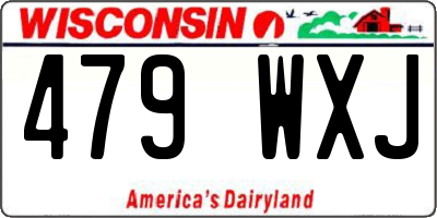 WI license plate 479WXJ