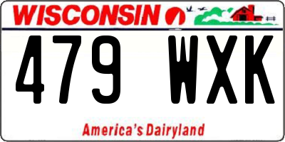 WI license plate 479WXK