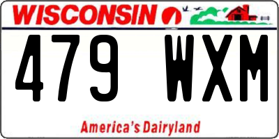WI license plate 479WXM