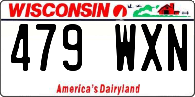 WI license plate 479WXN