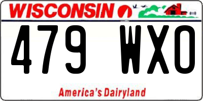 WI license plate 479WXO