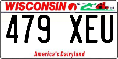 WI license plate 479XEU