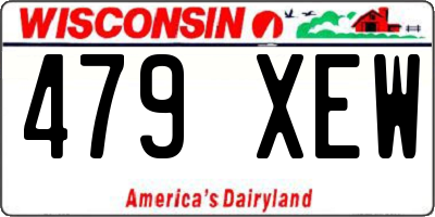 WI license plate 479XEW
