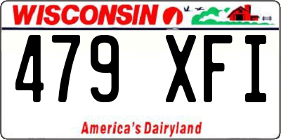 WI license plate 479XFI